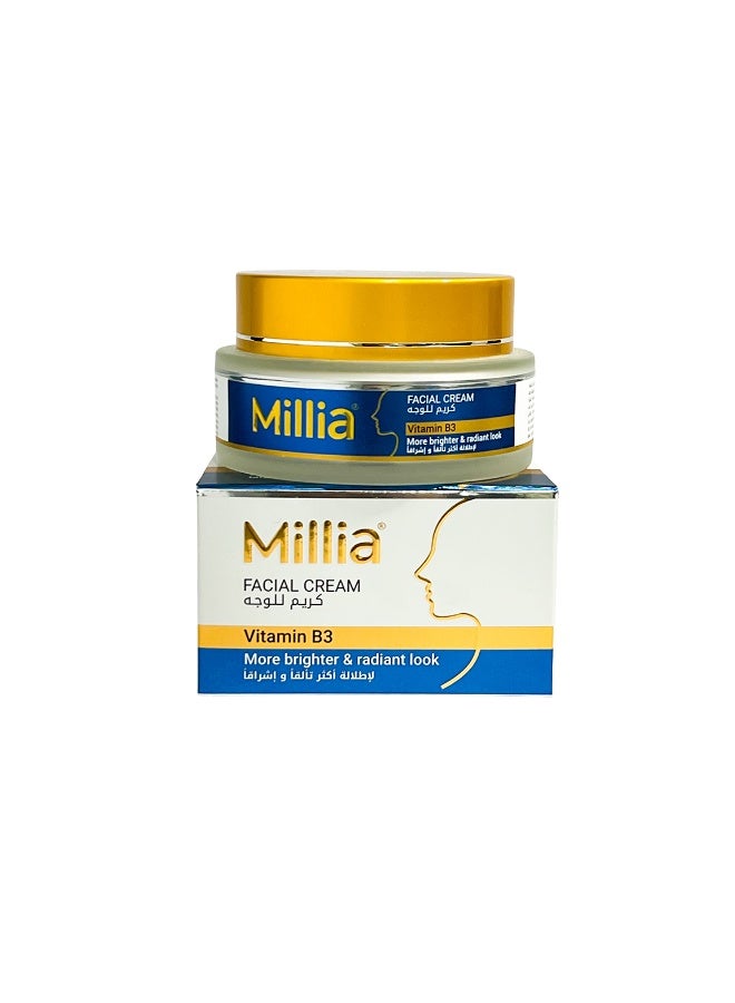 Millia Vitamin B3 Facial Cream 100ml , Brightening & Tone-Evening Care
